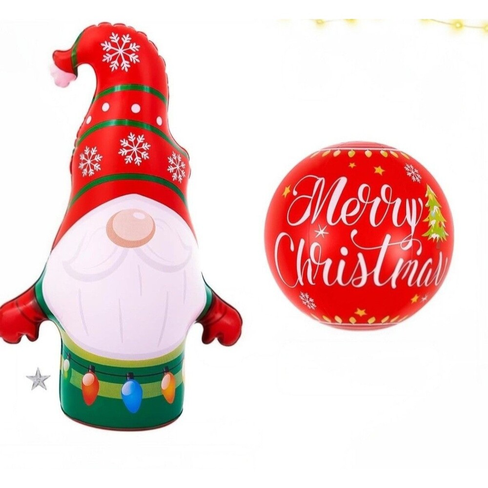 Giant Inflatable Christmas Bowling Gnomes Indoor/Outdoor Set Holiday - Picture 1 of 4